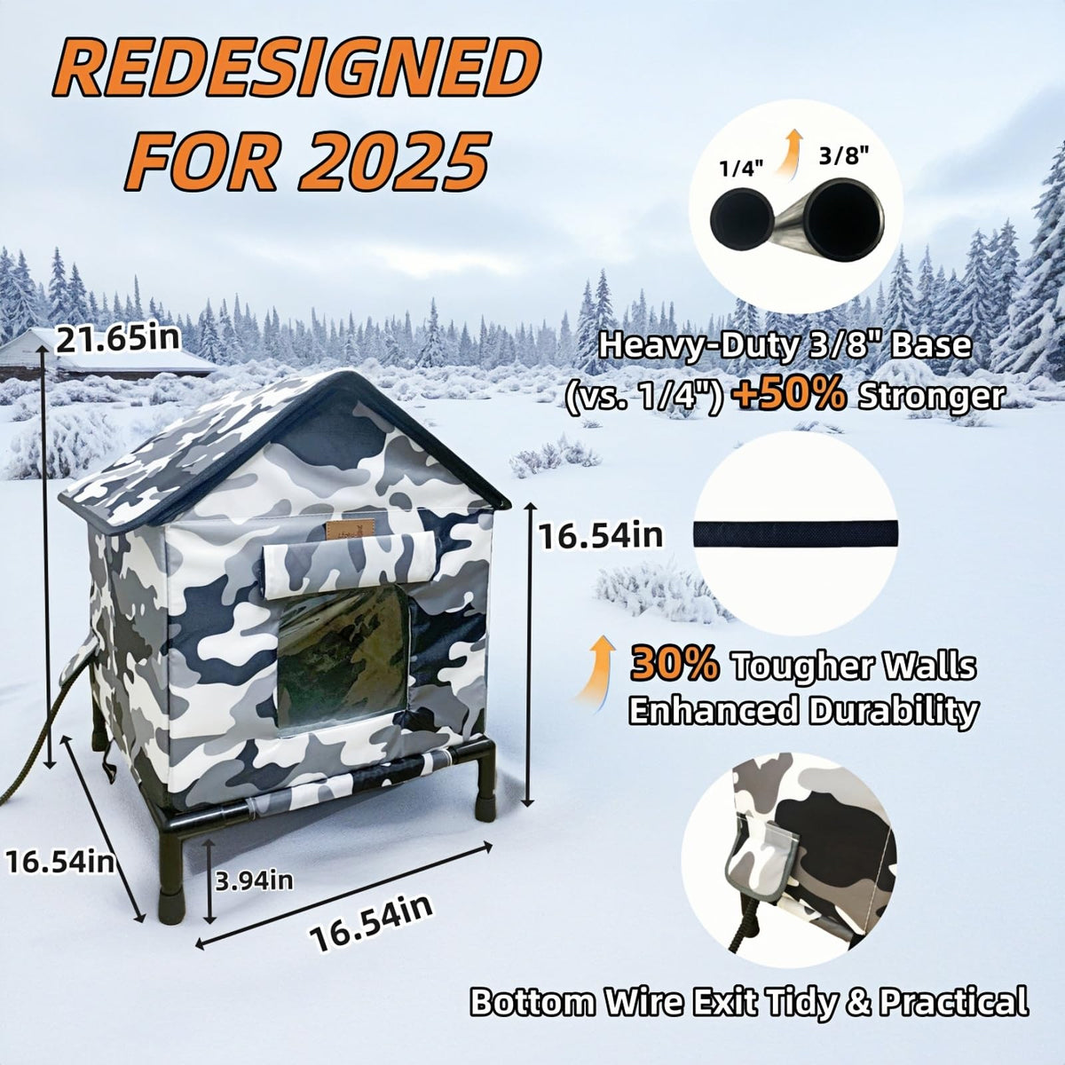 Heated Weatherproof Outdoor Cat House E892