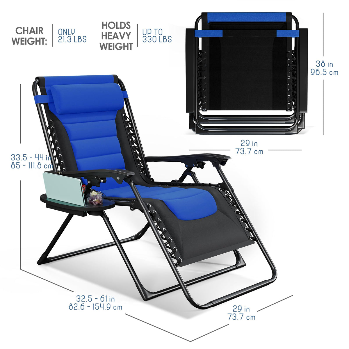 Oversized Zero Gravity Chair Set of 2 V1596