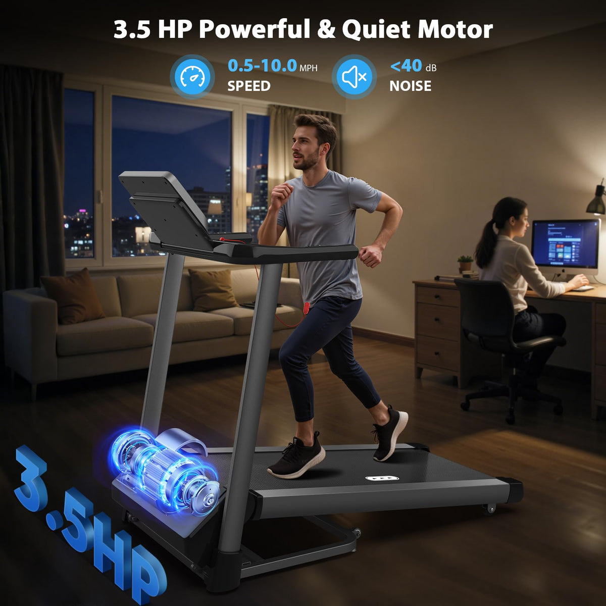 Treadmill with Auto Incline 450 LBS Capacity M488665