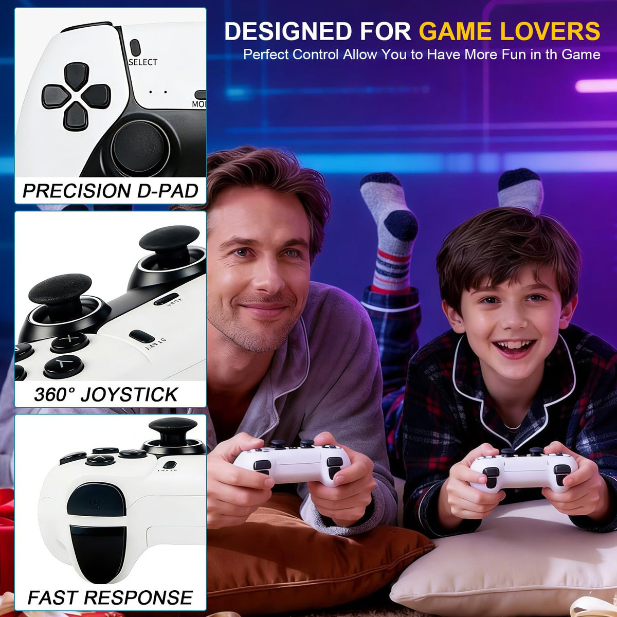 Retro Gaming Console Stick with Dual Wireless Controllers P456932