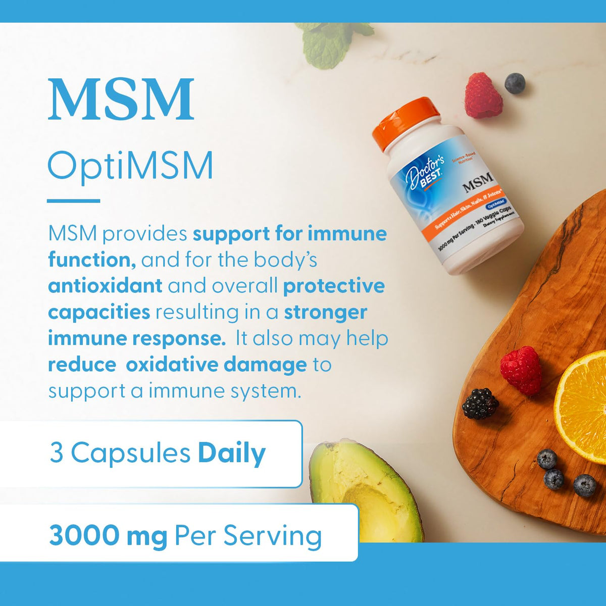 MSM Supplement Capsules 180 Caps Q832