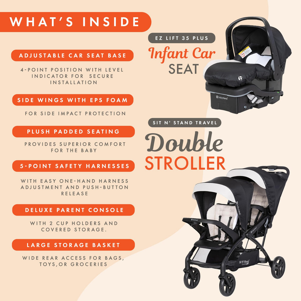 Double Stroller & Car Seat E1614