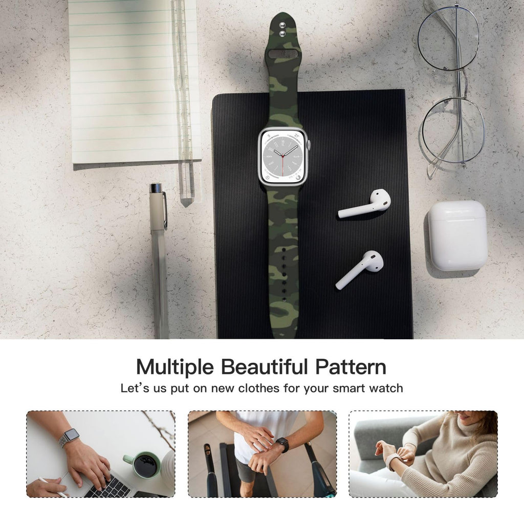 Camouflage Pattern Silicone Watch Strap L5731