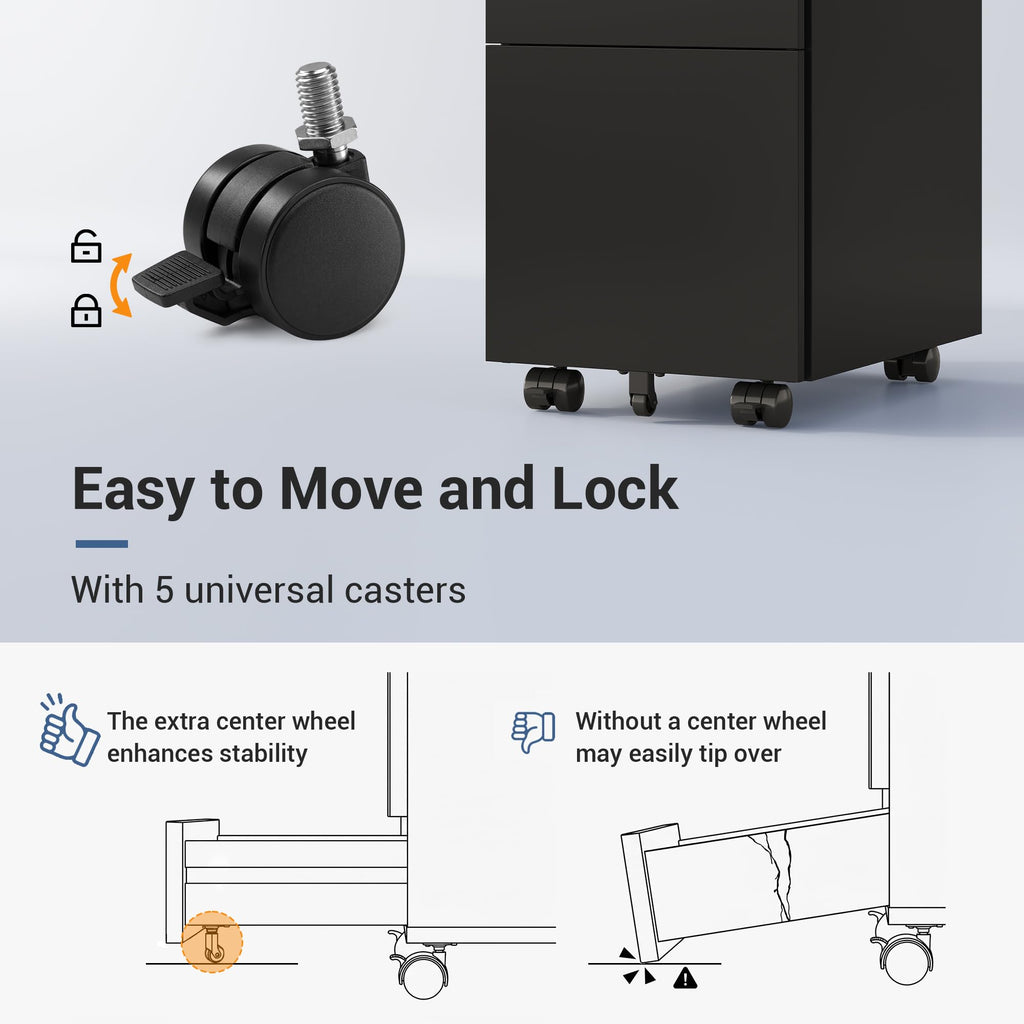 3 Drawer File Cabinet with Lock C5583