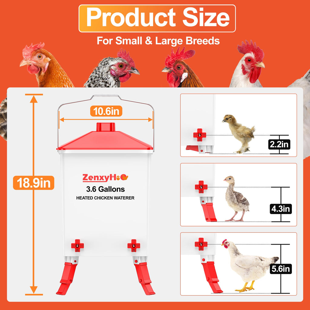 3.6 Gal Chicken Waterer with 4 Water Nipples B5064