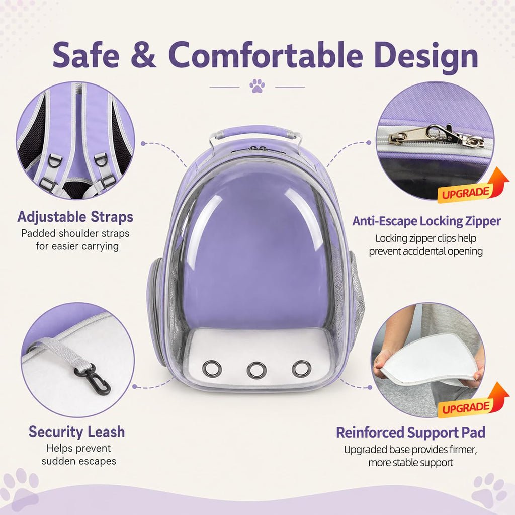 Expandable Cat Carrier Backpack with Bubble Window O483875