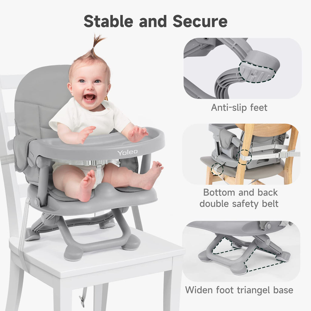Foldable Baby High Chair Booster Seat with Removable Tray S803