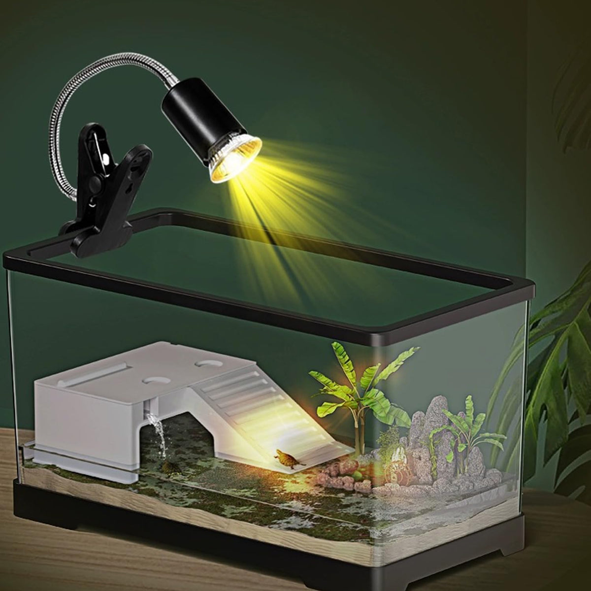 UVA UVB Reptile Heat Lamp with Two Heat Bulbs Q197552