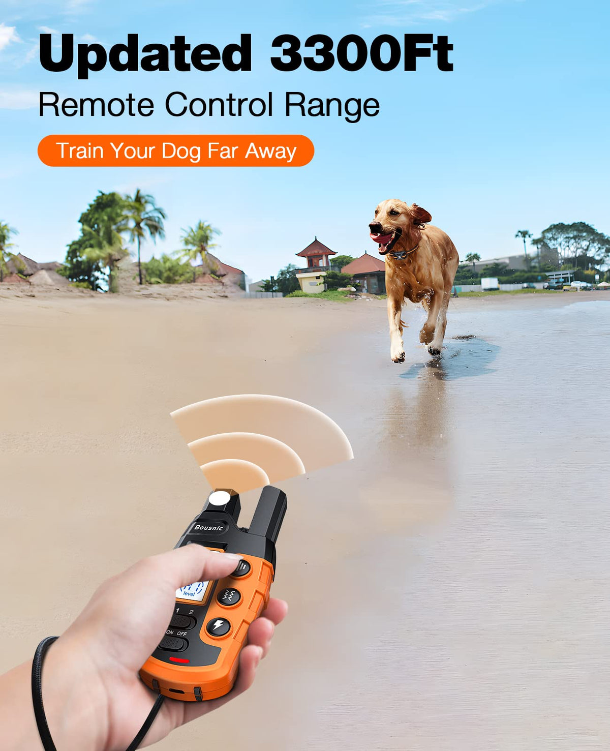 Rechargeable Waterproof Dog Training Collar with Remote E4632