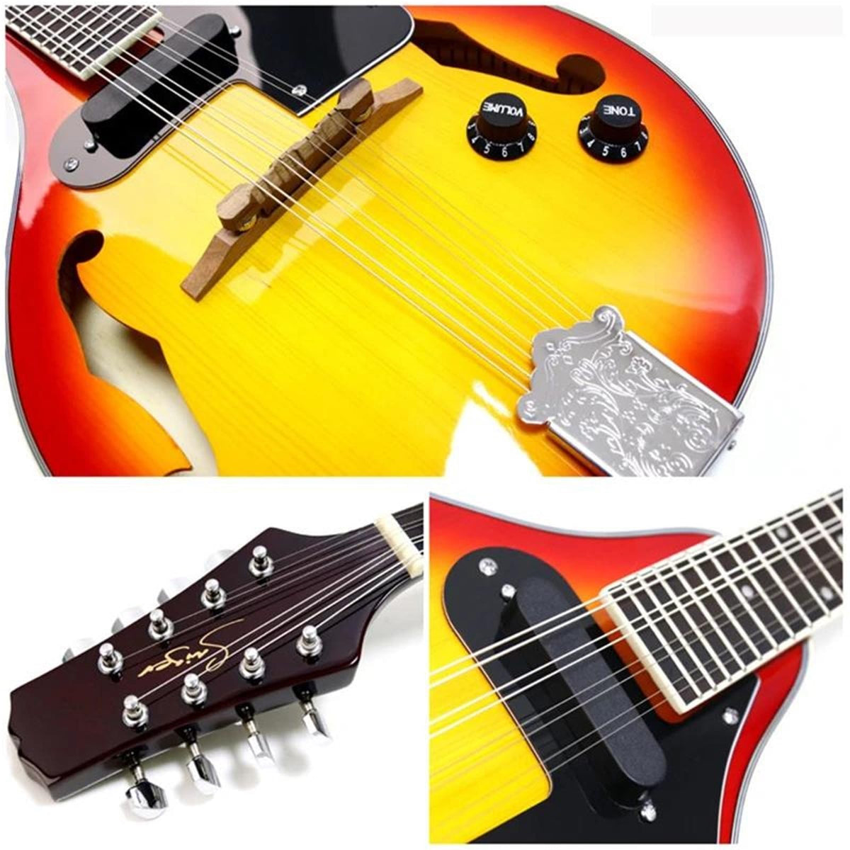 Electric Mandolin Spruce 8 Strings Sunburst S274