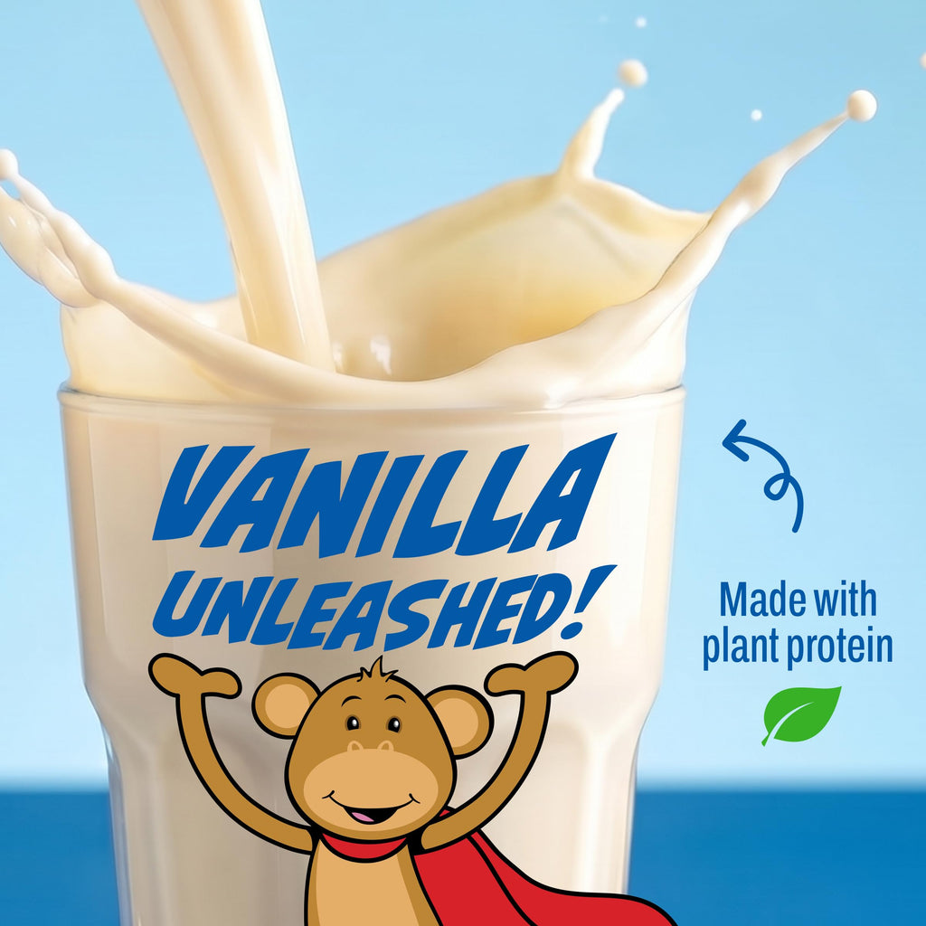 Organic Kids Vegan Protein Shakes Vanilla 8g Plant Protein 8 Fl Oz 12 Pack F54186