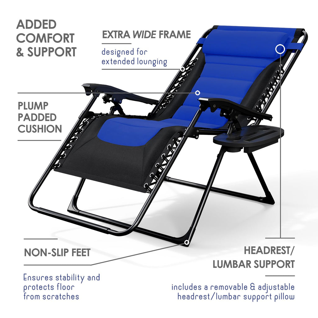 Oversized Zero Gravity Chair Set of 2 V1596