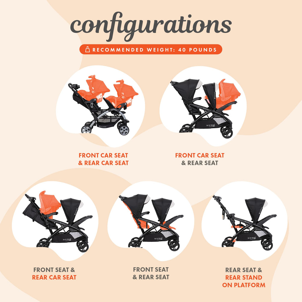 Double Stroller & Car Seat E1614