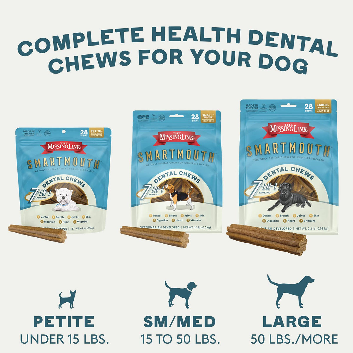 Vet Developed Dental Chew Treats 28 Ct W315315