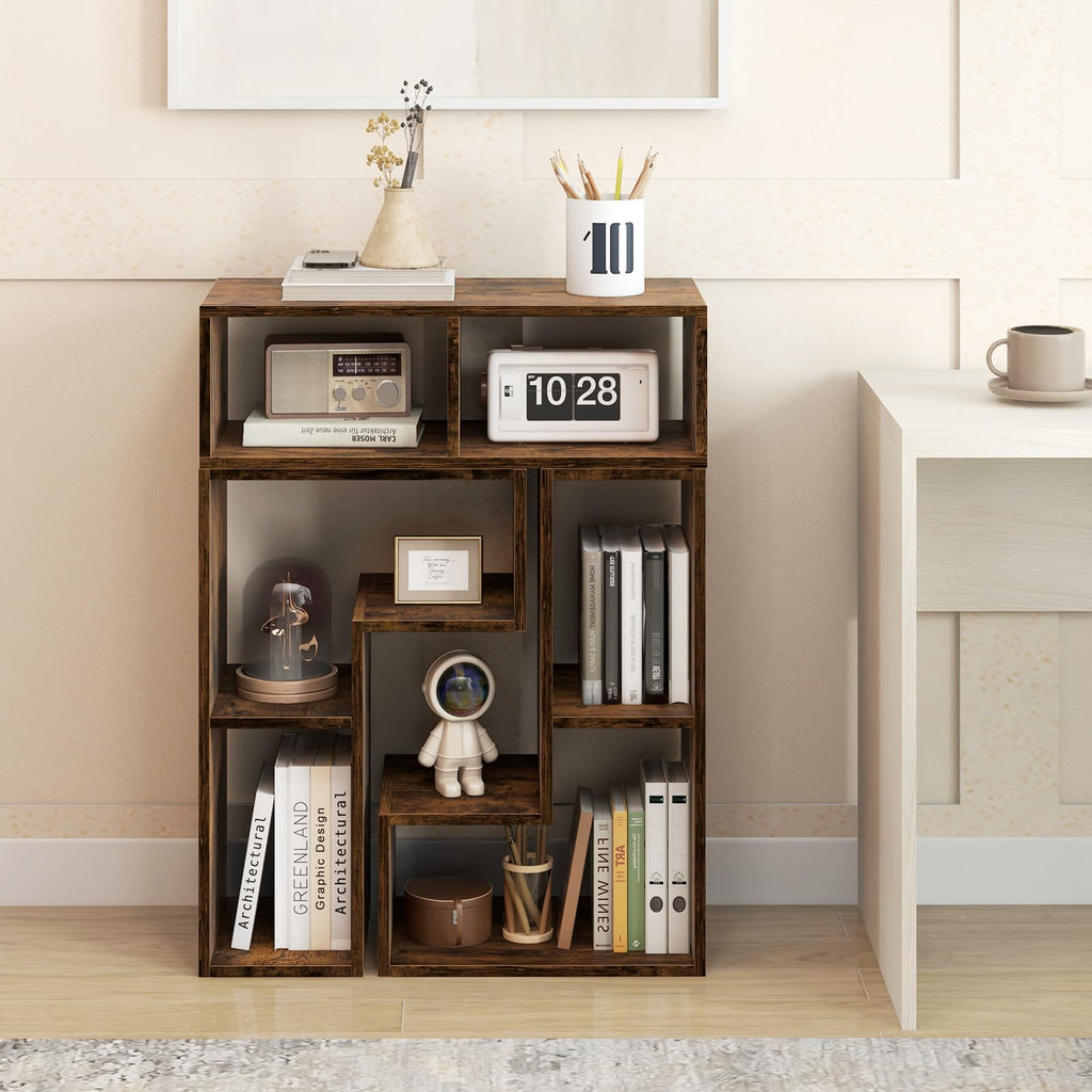 Brown 3-Piece TV Stand with Storage Cubes M3239