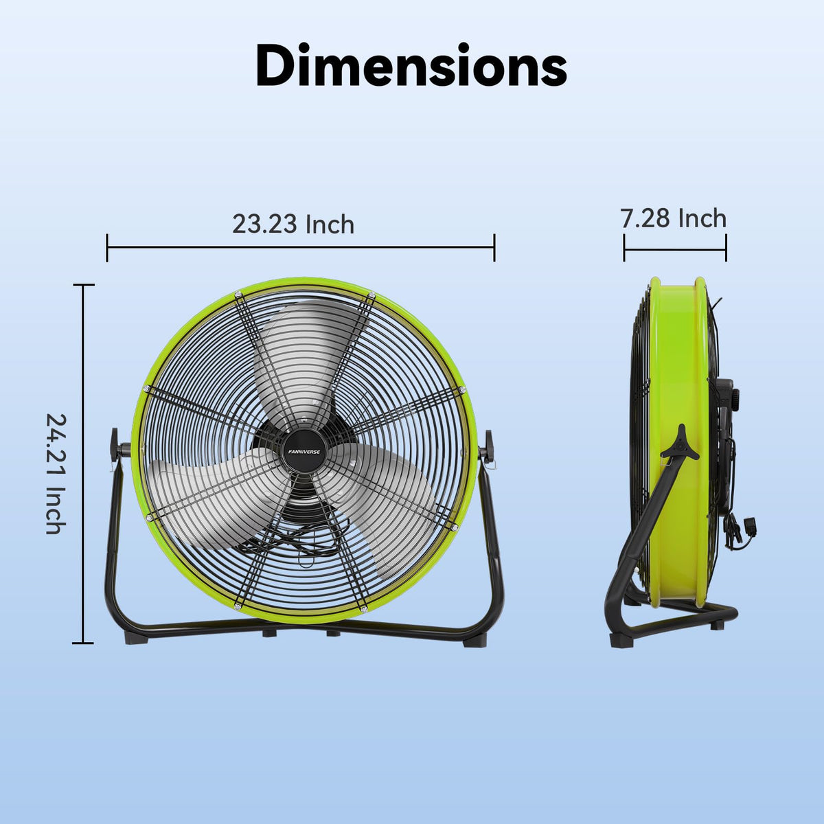 20 In 3 Speed High Velocity Floor Fan Y681