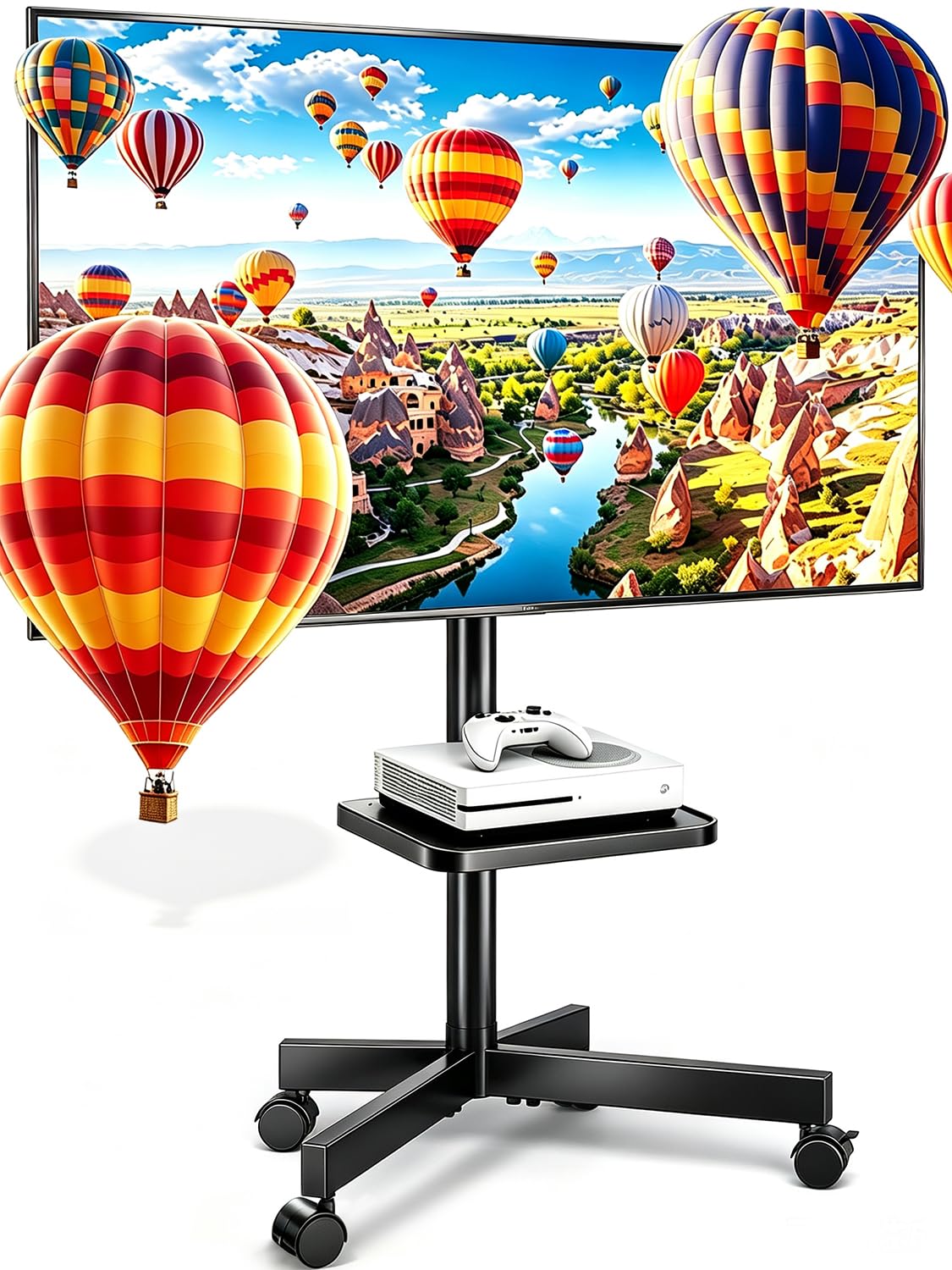 Height Adjustable Rolling TV Stand A90467