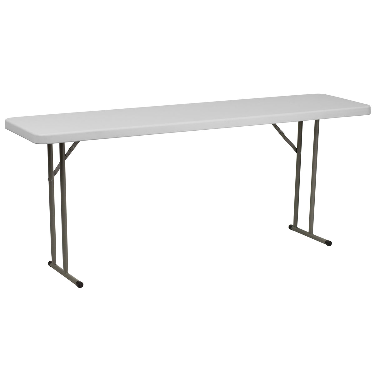 6-Foot White Plastic Folding Training Table T642