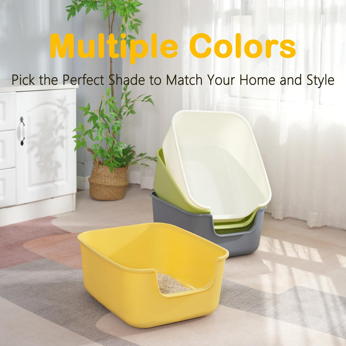 Large High Sides Cat Litter Box Z734959