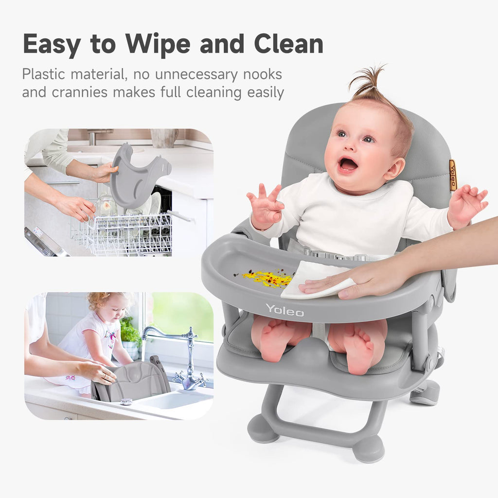 Foldable Baby High Chair Booster Seat with Removable Tray S803
