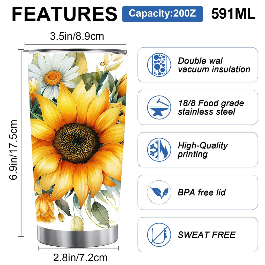20 oz Sunflower Tumbler Cup N83229