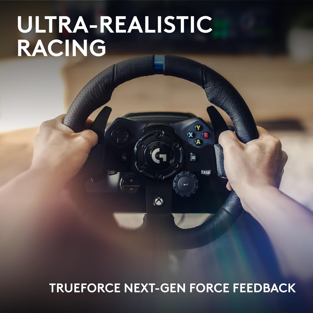 Racing Wheel and Pedals with Force Feedback and Leather Wheel Cover K5874