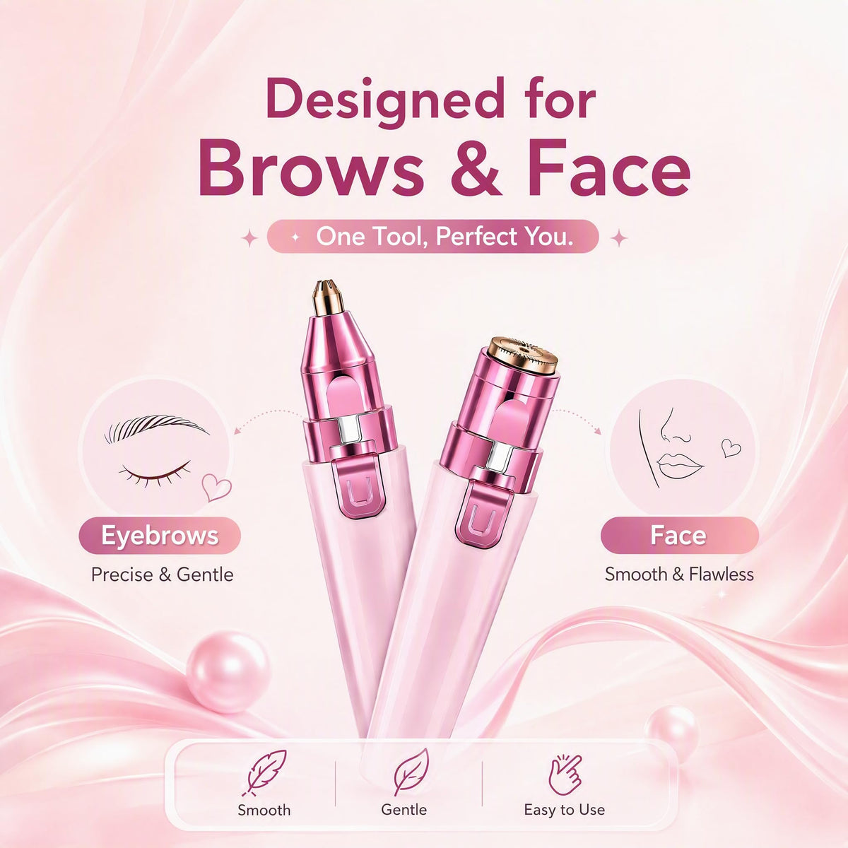 Pink USB Rechargeable Facial Hair Remover N844184