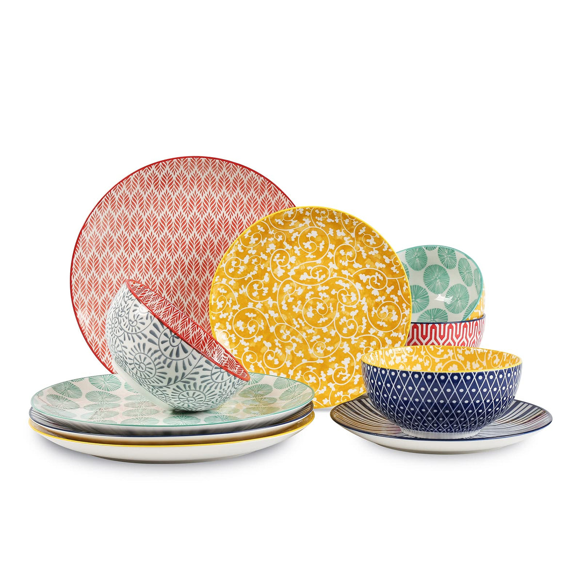 Ceramic 12-Pieces Dinnerware Sets for 4 R58251