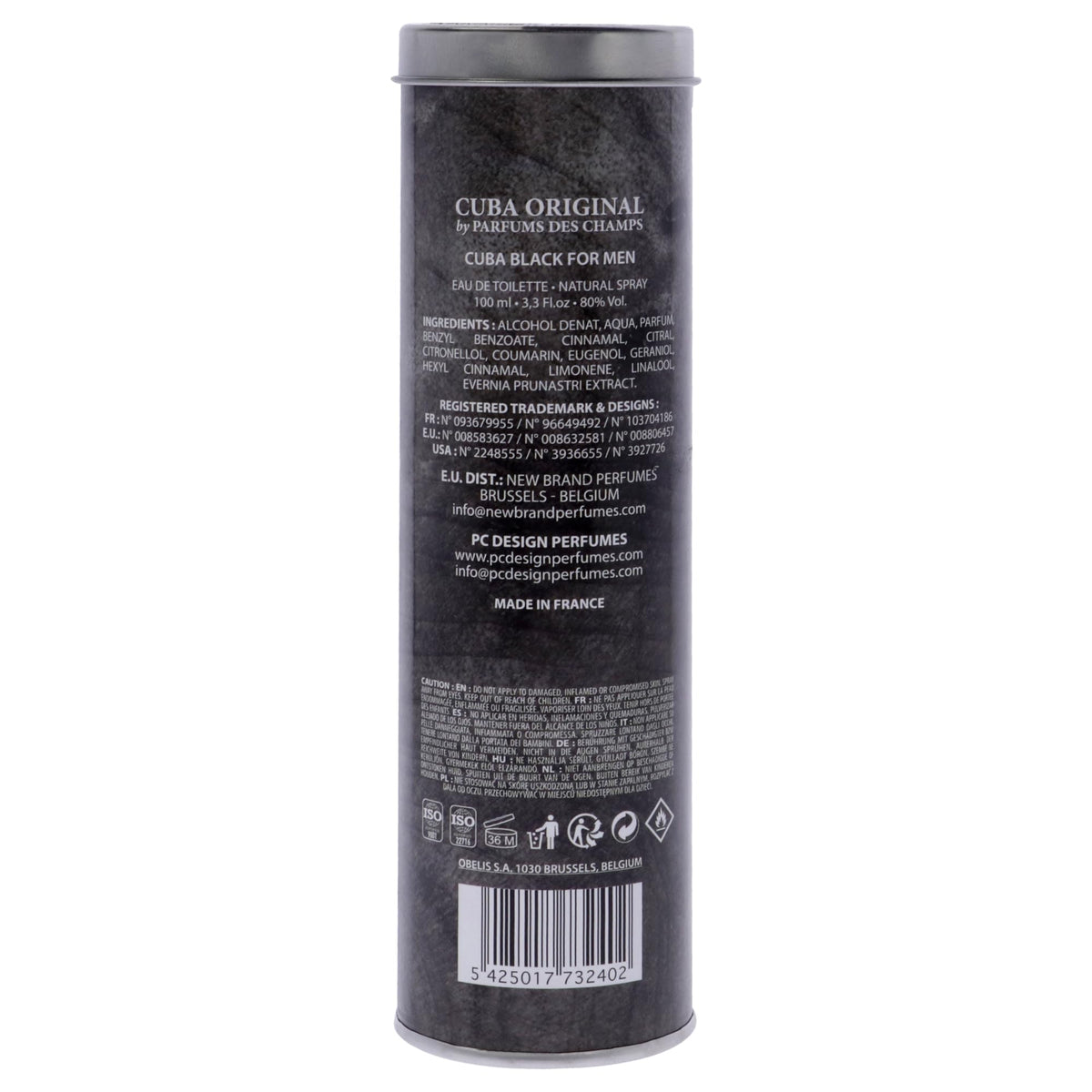 Black Men EDT Spray 3.3 Ounce E849