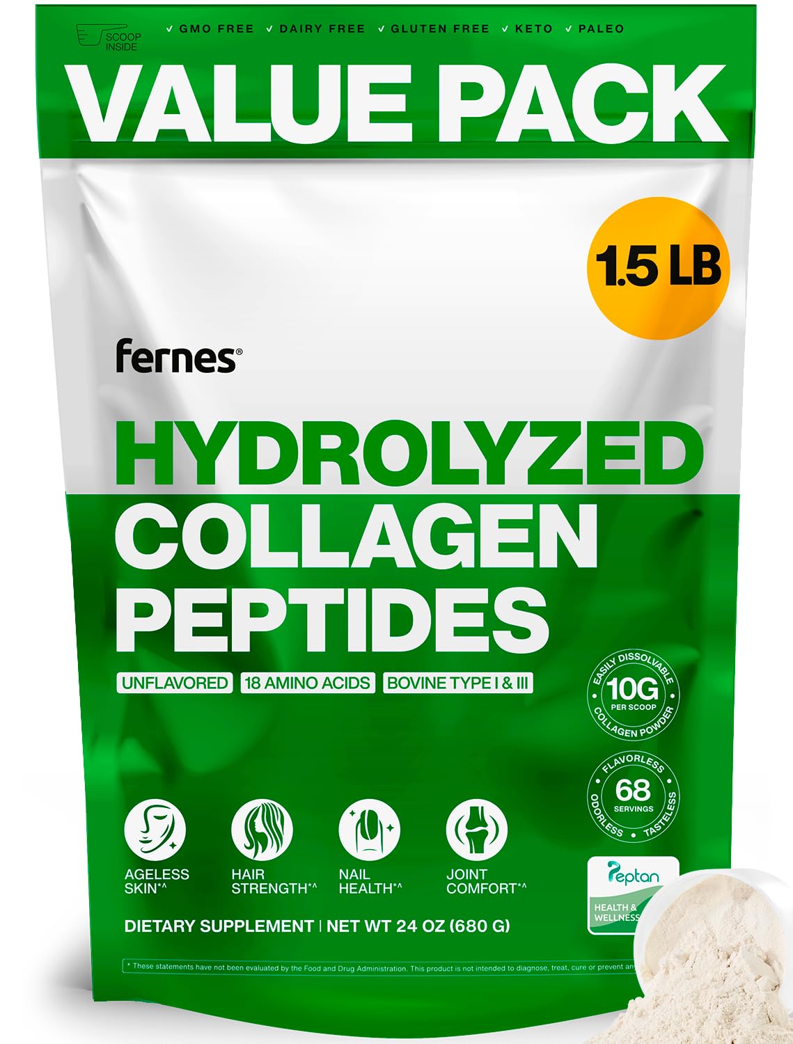 Collagen Peptides Type I & III Hydrolyzed Protein A559