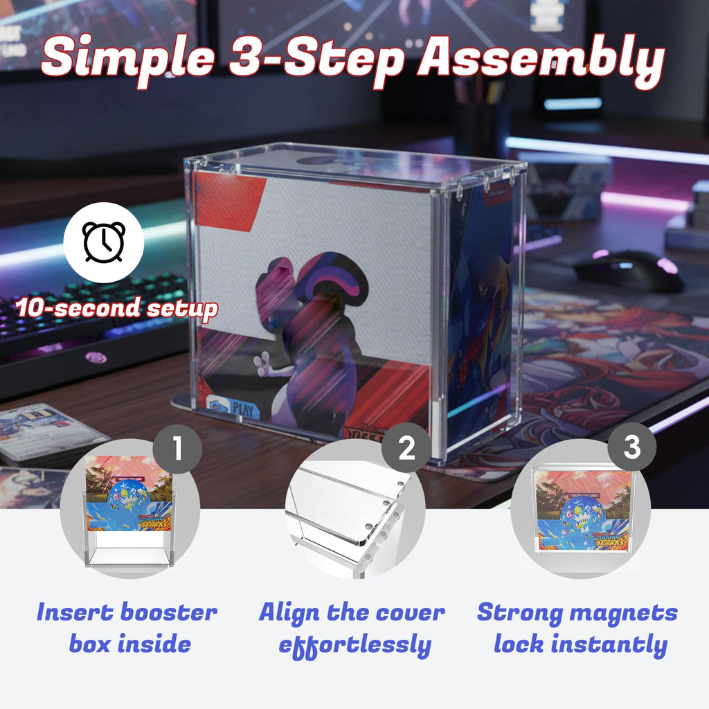 Clear Acrylic Booster Box Case with Magnetic Lid A580711