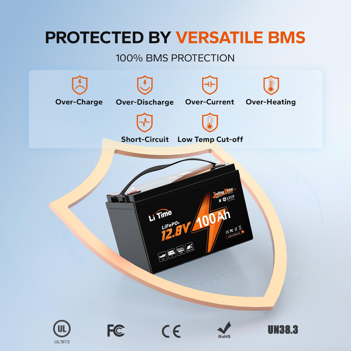 12V 100Ah LiFePO4 Trolling Motor Battery T5851