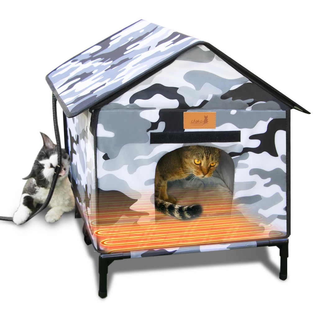 Heated Weatherproof Outdoor Cat House E892