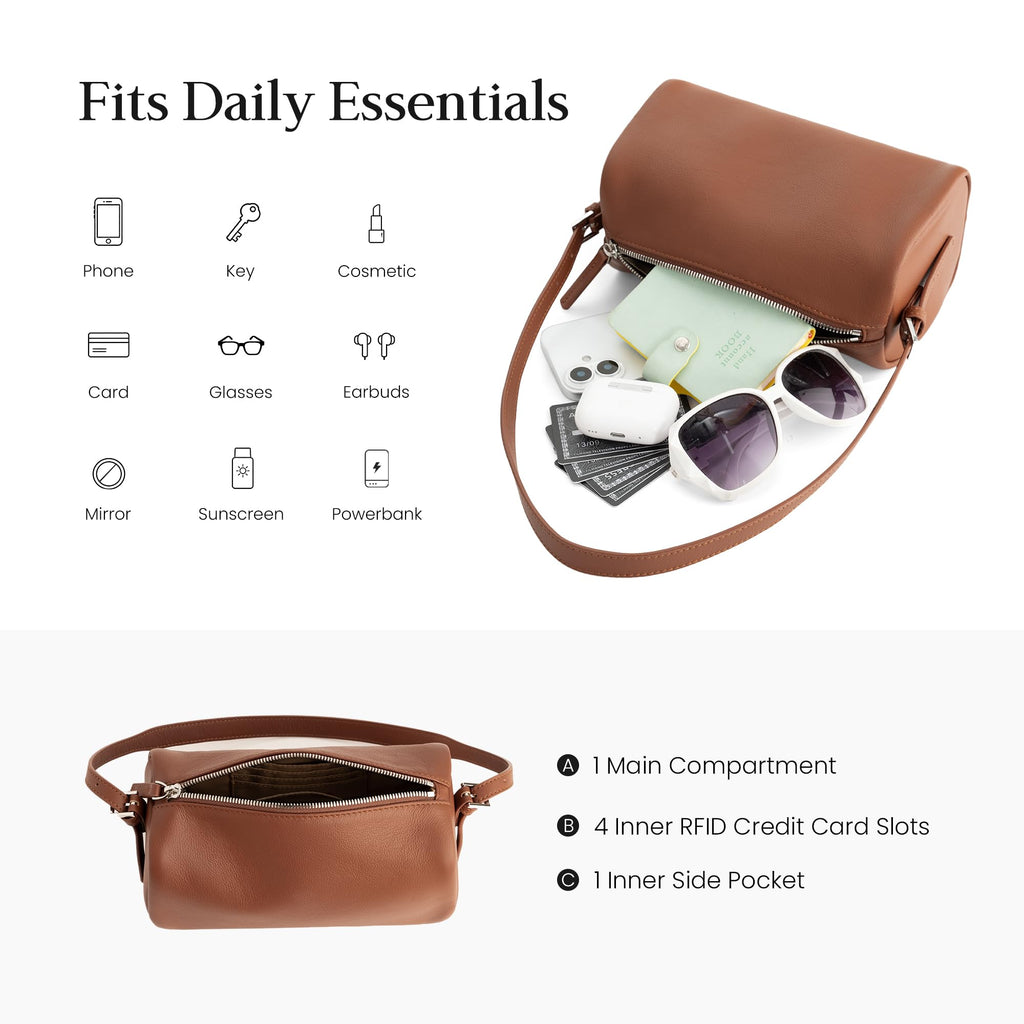 Genuine Leather Mini Crossbody Bag N5134