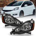 Black Housing Headlights Headlamps Pair Set K18140