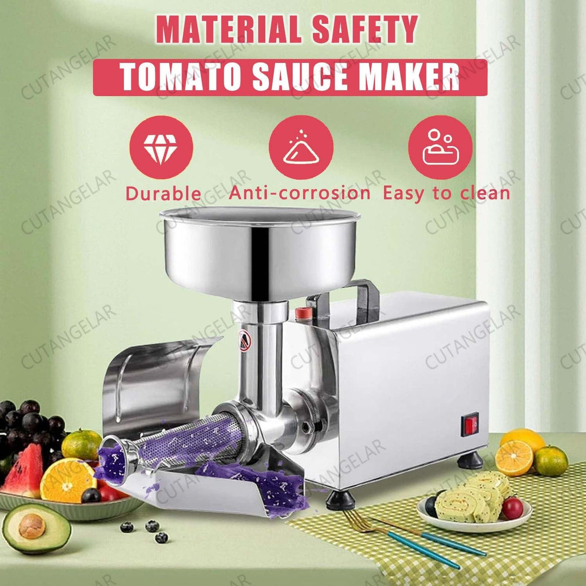 450W Stainless Steel Electric Tomato Strainer B58238