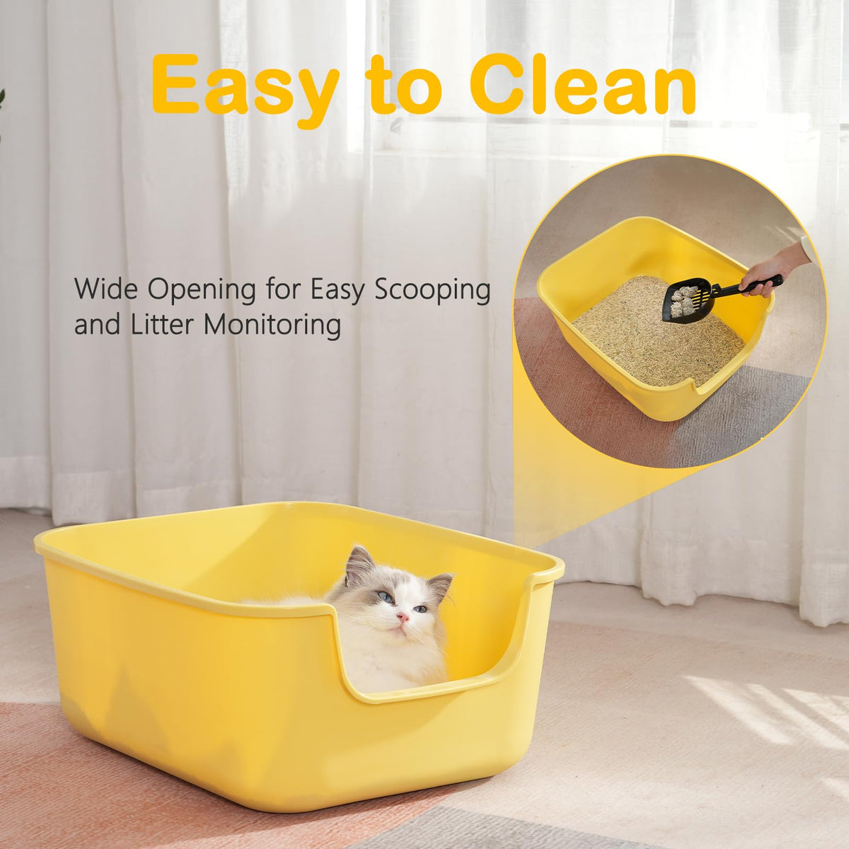 Large High Sides Cat Litter Box Z734959
