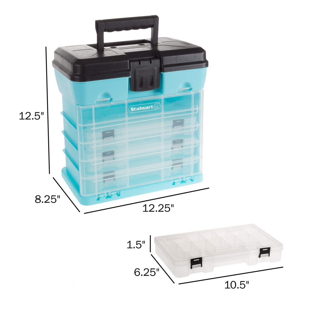 Light Blue Small Parts Organizer Box F259399