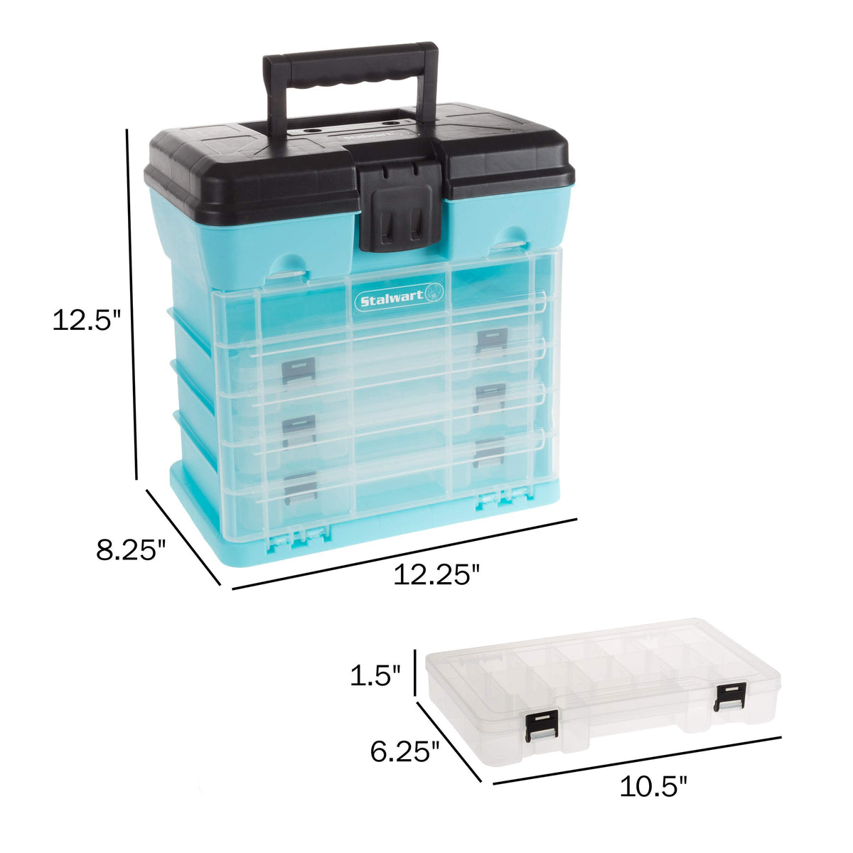 Light Blue Small Parts Organizer Box F259399