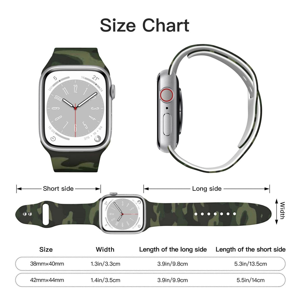 Camouflage Pattern Silicone Watch Strap L5731
