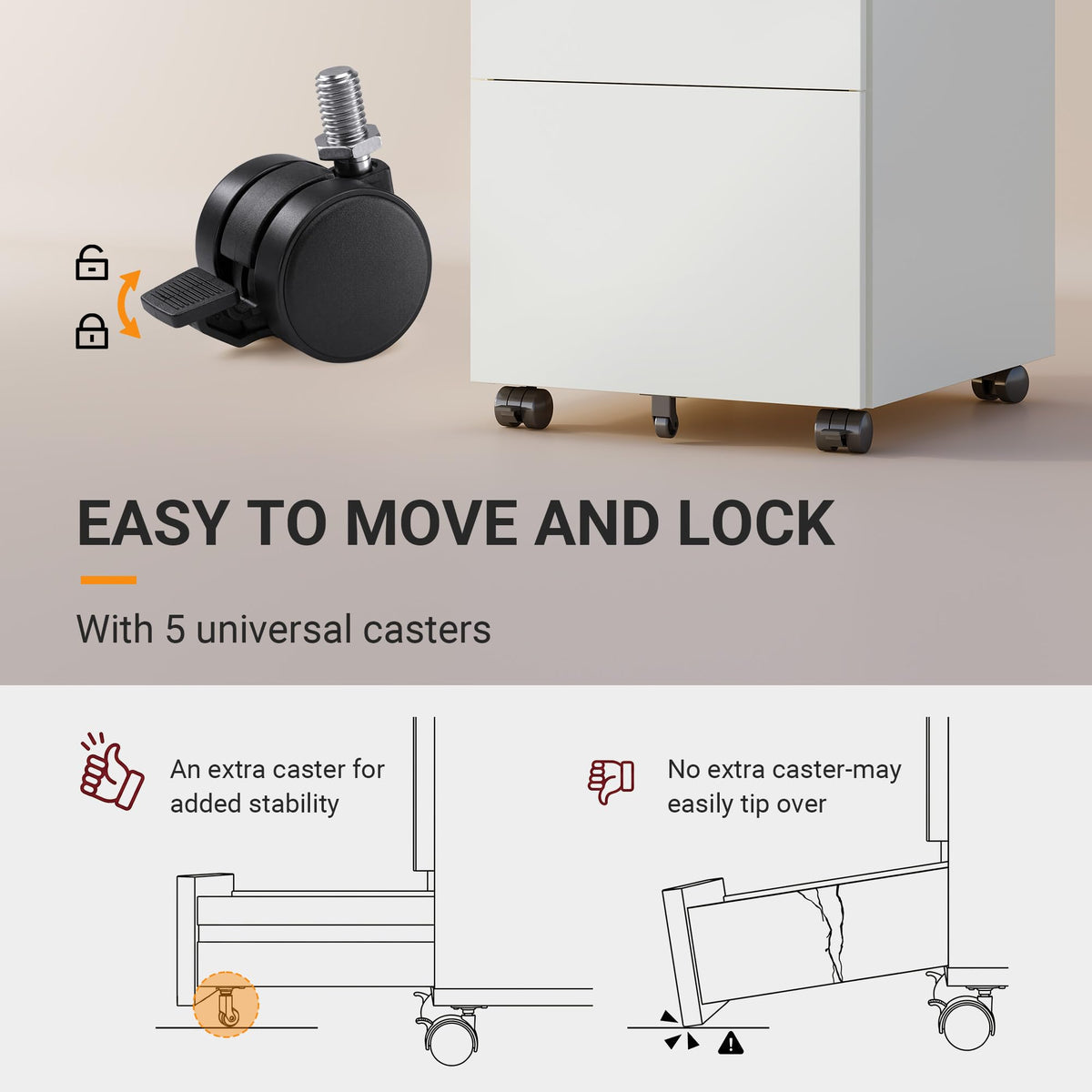 3 Drawer File Cabinet with Combination Lock R562