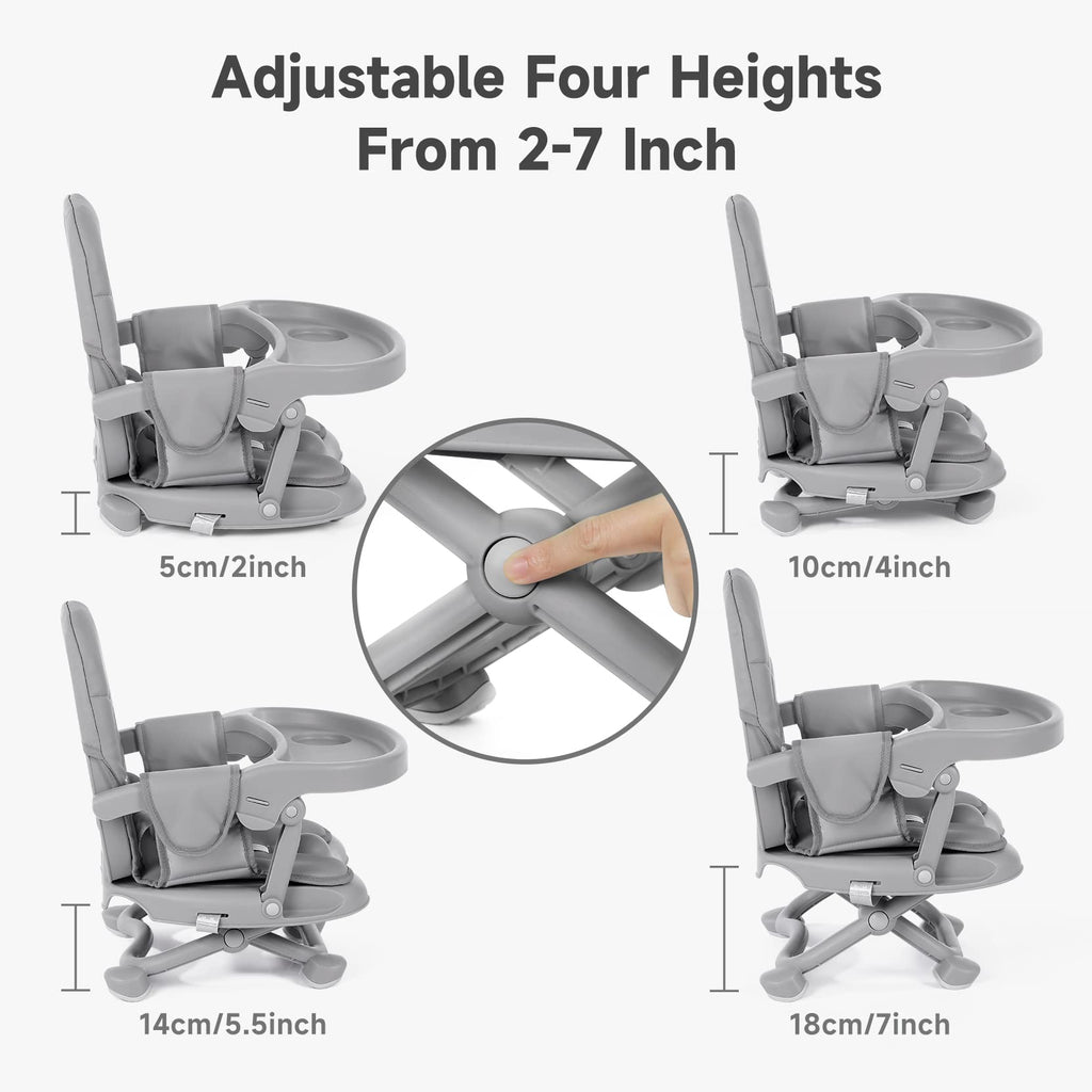 Foldable Baby High Chair Booster Seat with Removable Tray S803