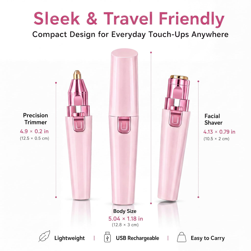 Pink USB Rechargeable Facial Hair Remover N844184