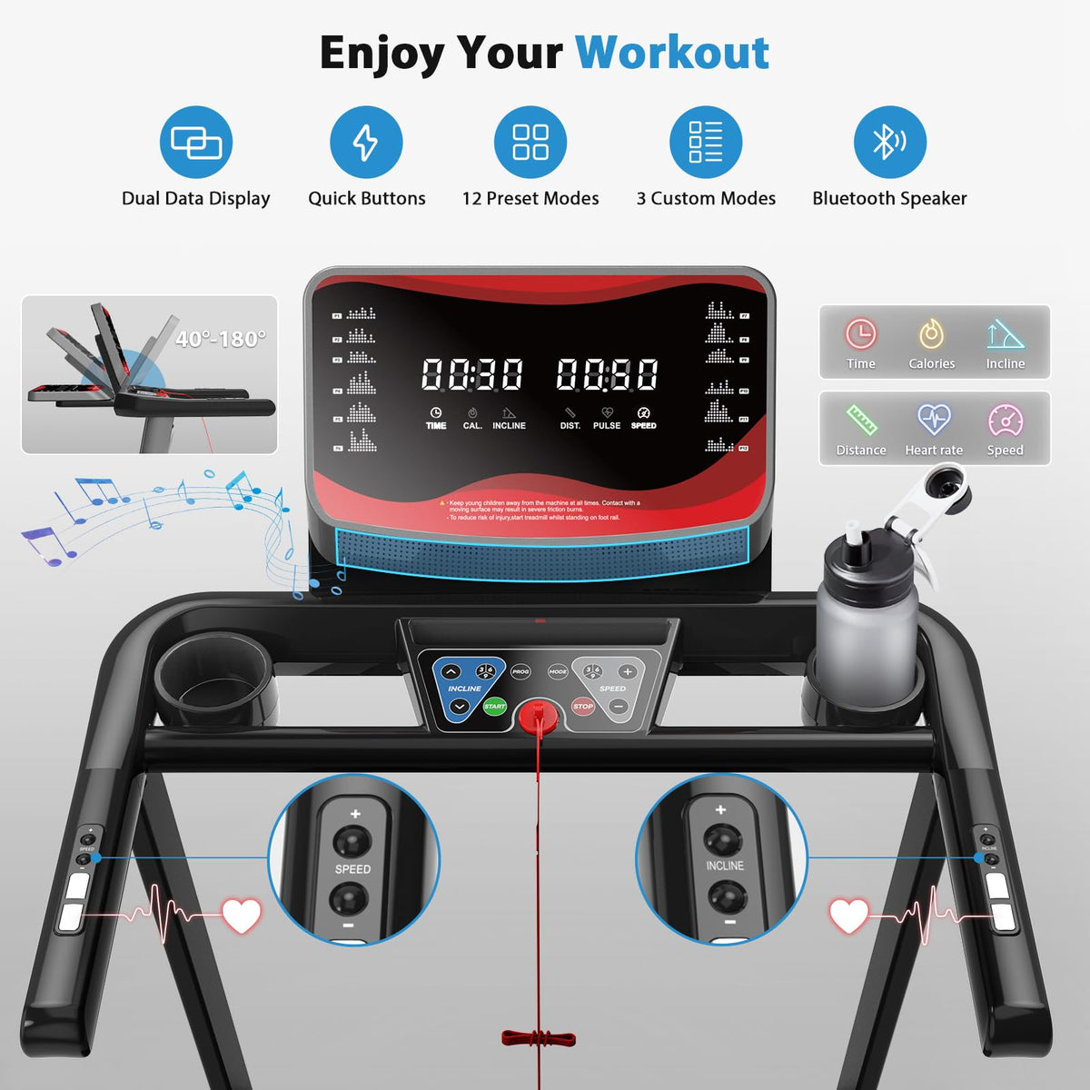Treadmill with Auto Incline 450 LBS Capacity M488665