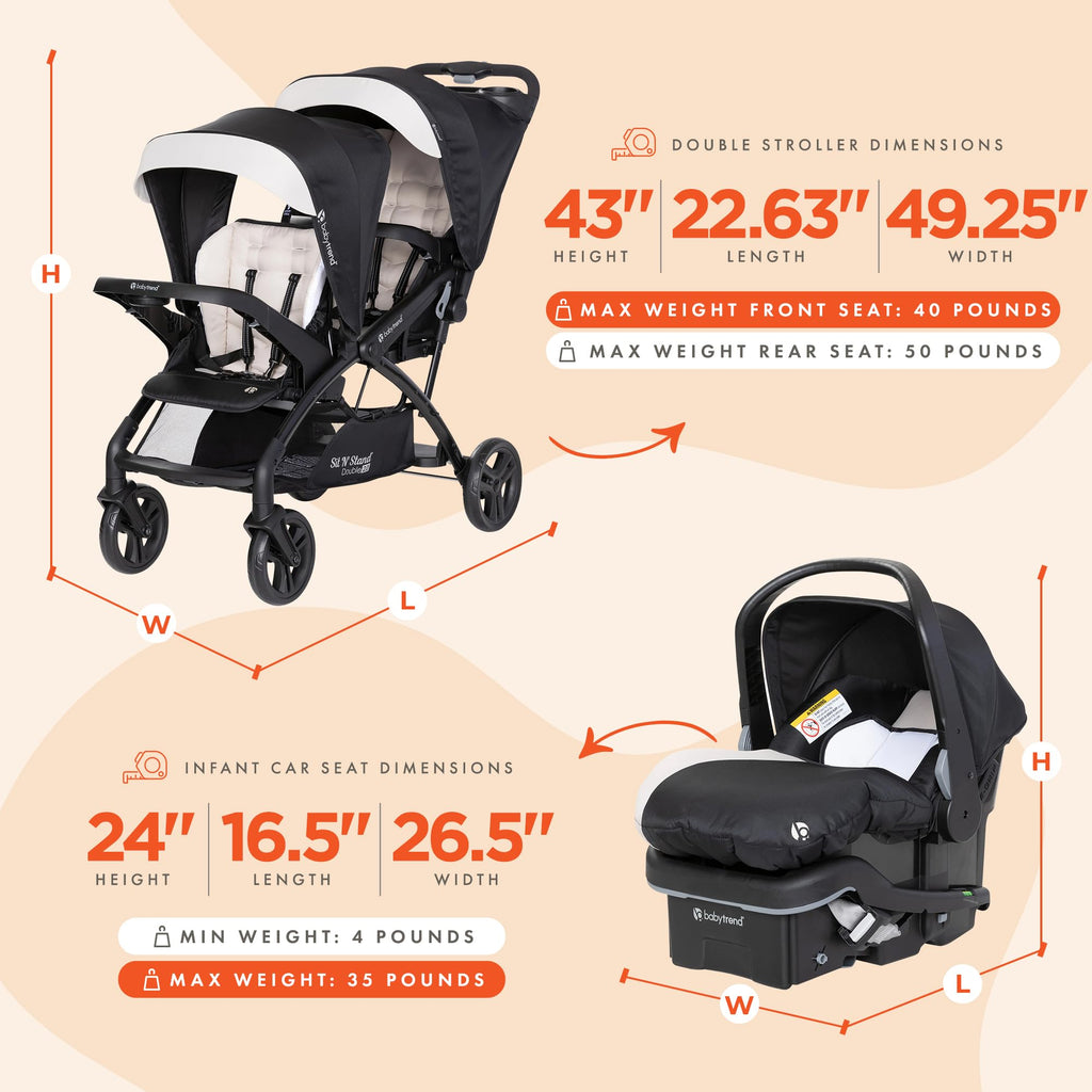 Double Stroller & Car Seat E1614