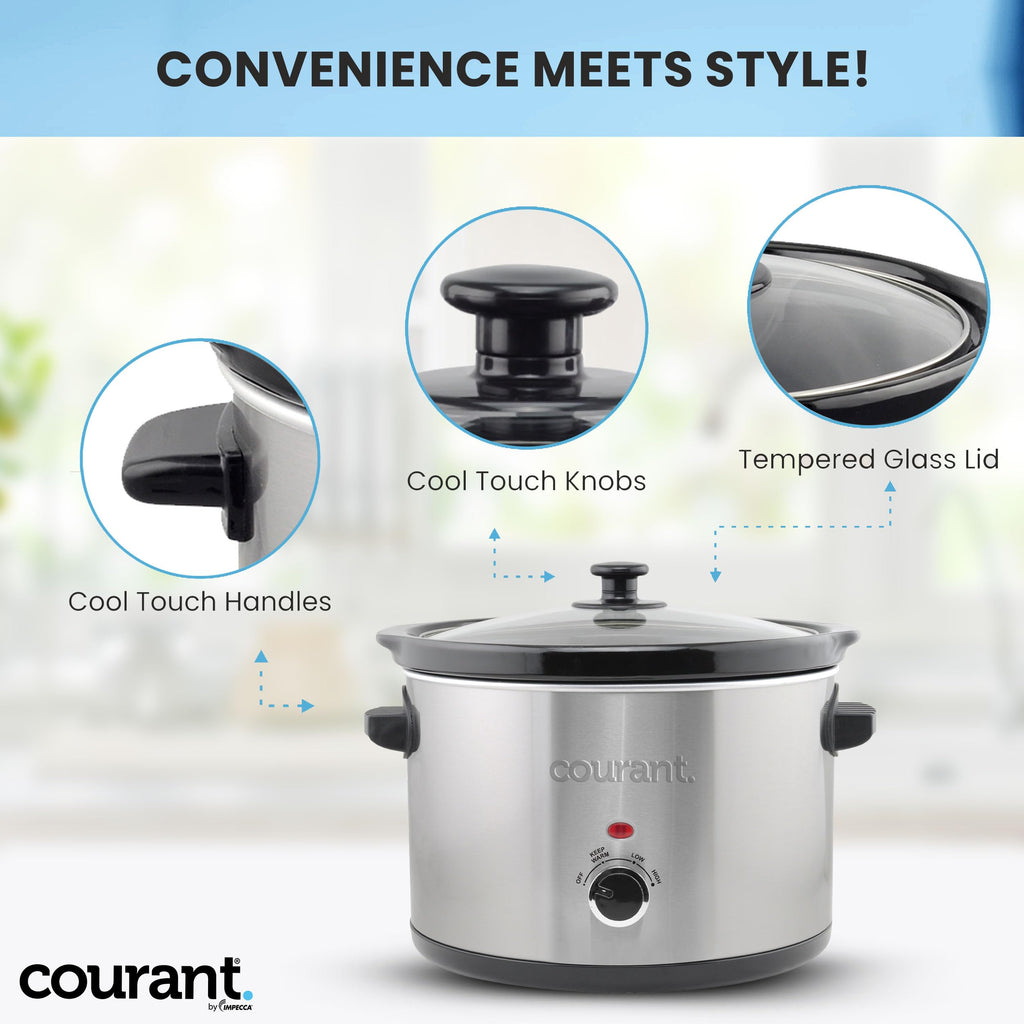 5.5 Quart Slow Cooker with Glass Lid S62091