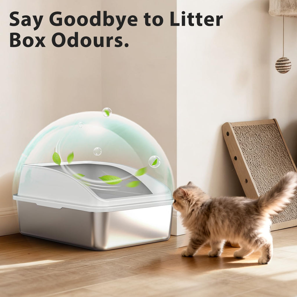 Stainless Steel Litter Box with Lid X9840