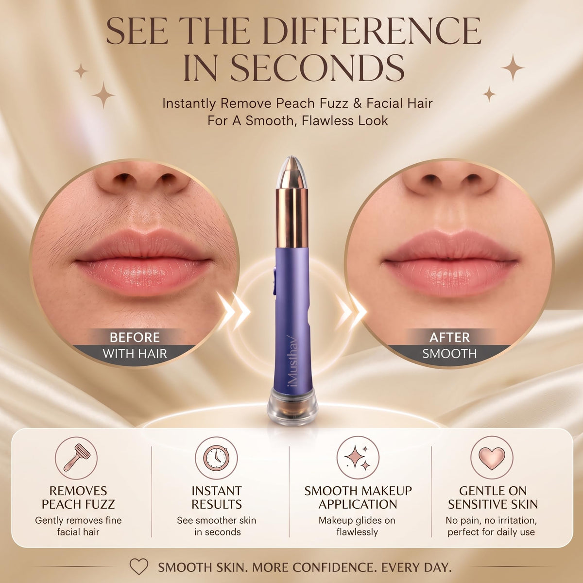 2-in-1 Facial Hair Remover & Eyebrow Trimmer S624