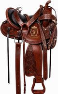 Leather Western Trail Saddle Set L294