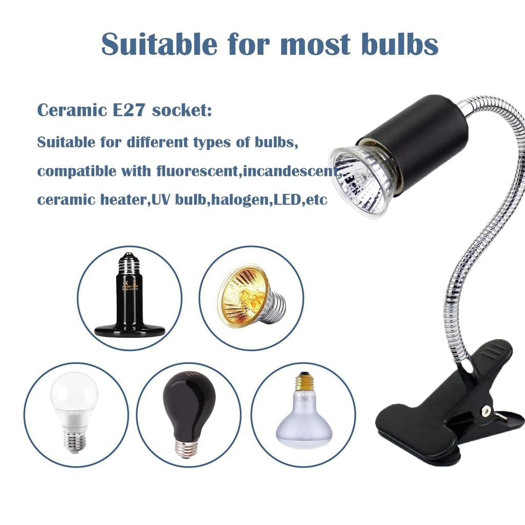 UVA UVB Reptile Heat Lamp with Two Heat Bulbs Q197552